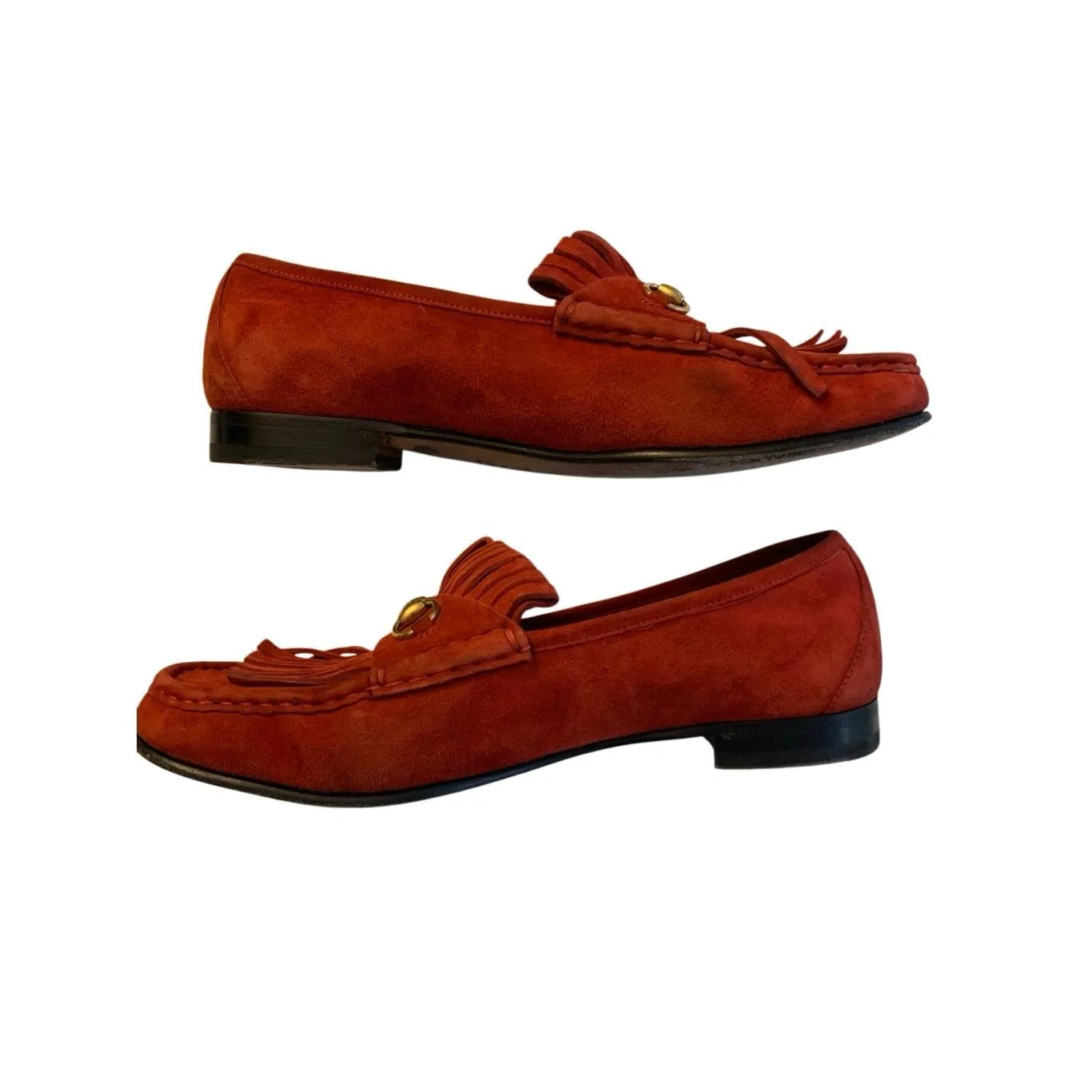 Gucci Fringed horsebit loafers red women's size 42 - Image 5