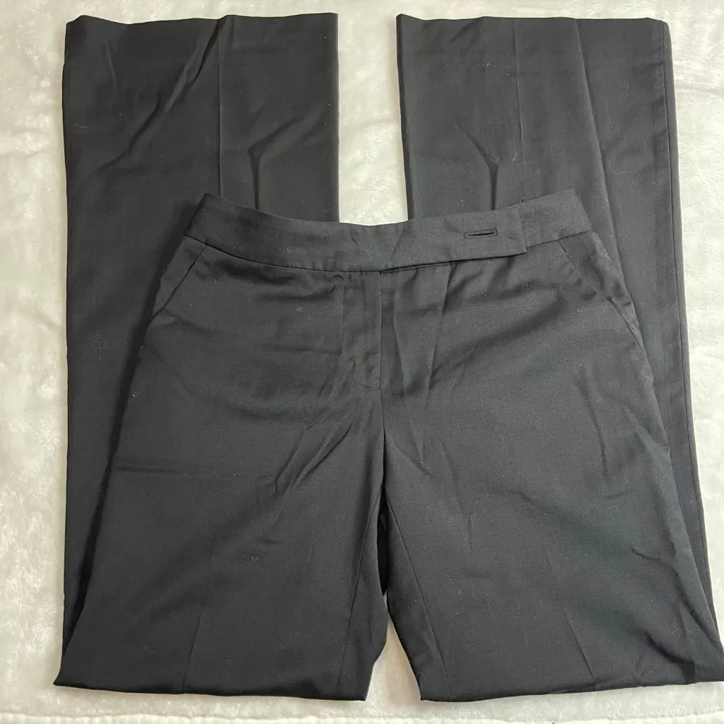 Tory Burch Black Dress Flare Pants Women's 6‎ Lightweight Luxe Wool Blend FLAW - Image 11