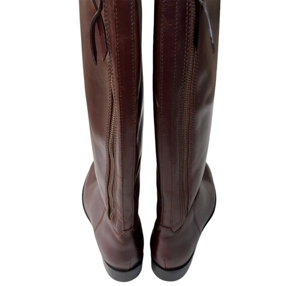 Like New Cole Haan Leather Arlington Riding Knee High Boots Brown Sz 6 Rtl. $398 - Image 5