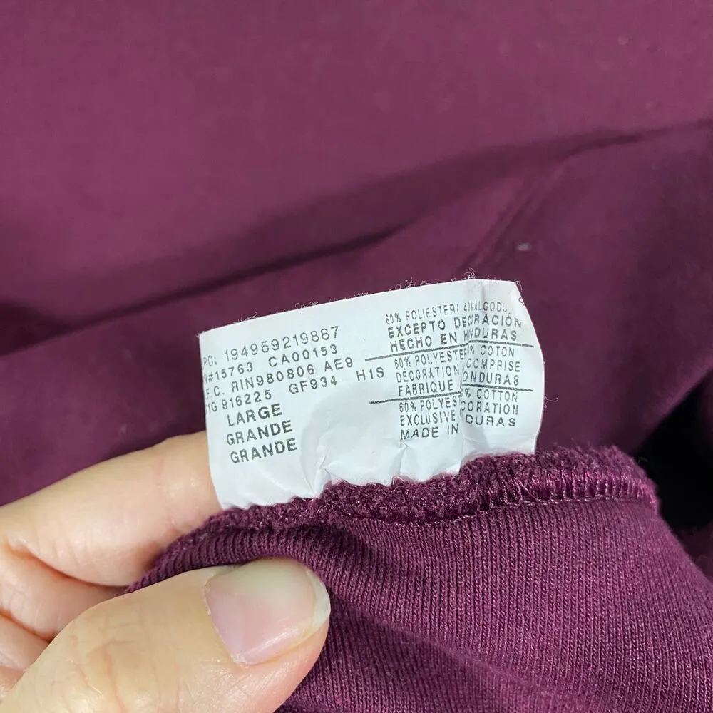 Champion Women's Maroon Classic Logo Pullover Hoodie Size L - Image 5