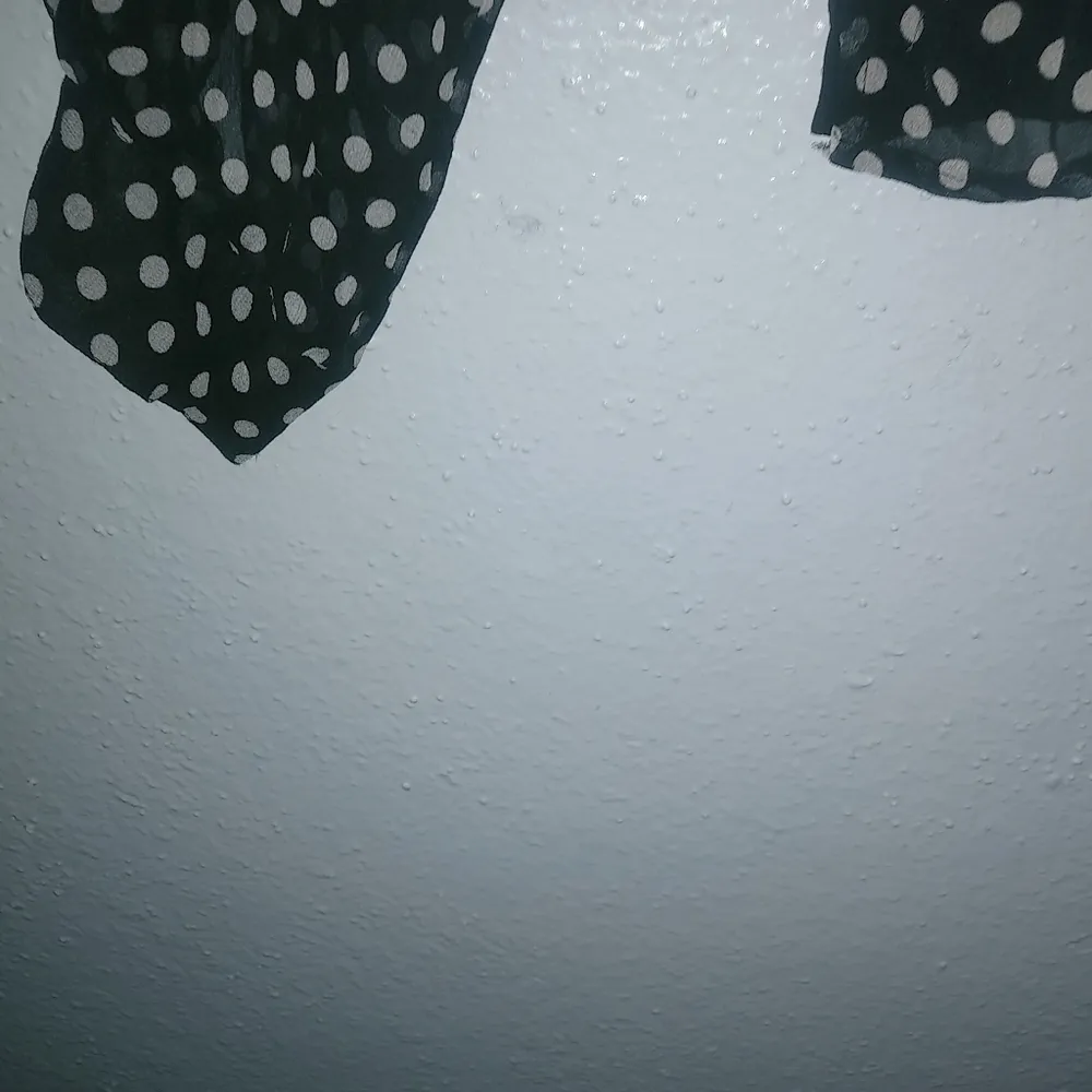 Worthington XL Silk Polka Dot Button Front Top Black White Workwear - Image 4