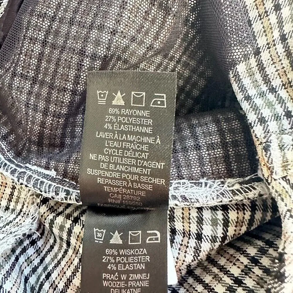 Massimo Fabbro Italy Plaid Pants Pull On Career Casual Ankle Preppy Academia 4 - Image 8