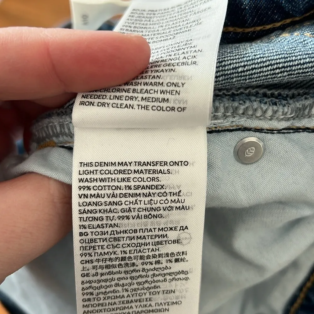 H&M Wide Leg High Waist Cropped‎ Jeans Sz 2 NWT 21" Inseam Classic Denim - Image 13