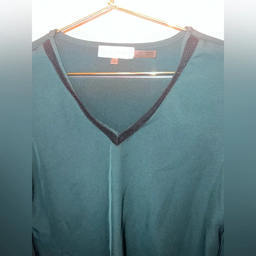 Calvin Klein Sheer Bell Sleeve Blouse | XS - Image 7