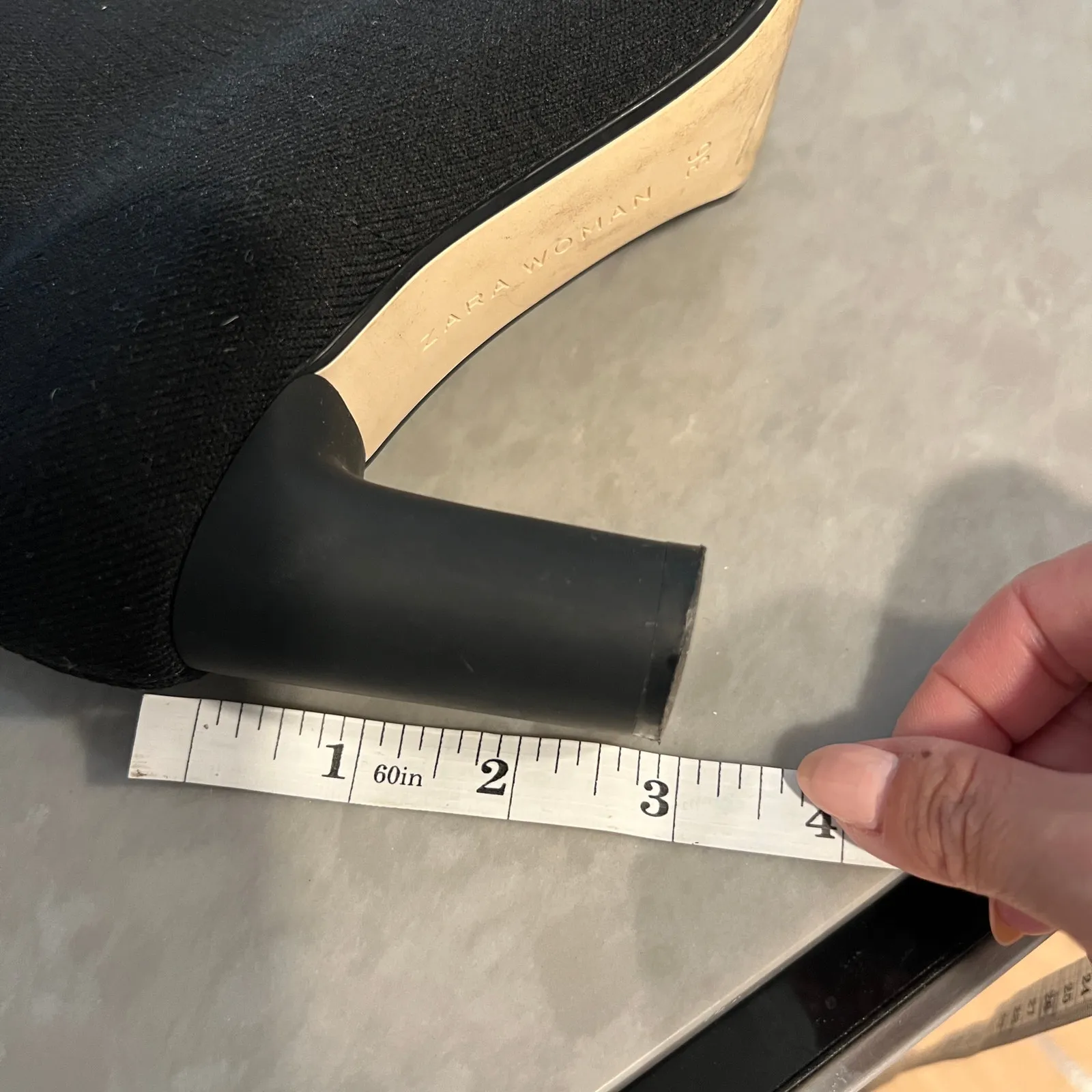 ZARA Women Black Sock Boot Pointed Toe Size 36 / 6 - Image 10