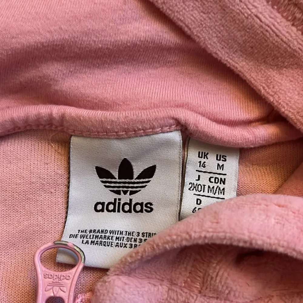 Adidas cropped cotton velour hoodie - Image 3