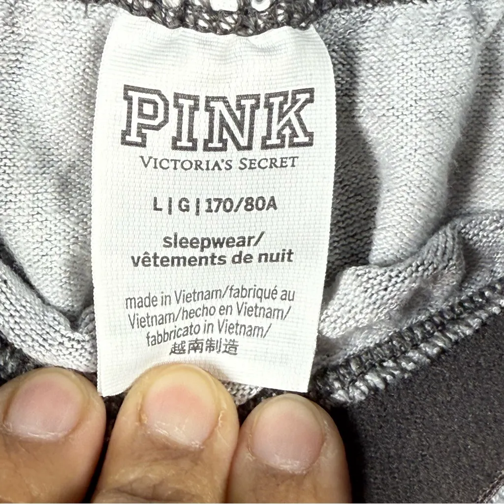 Pink Victoria’s Secret Plaid Gray sleep Pants SZ:L - Image 7