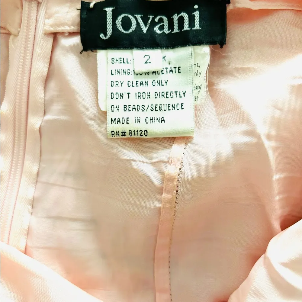 Vintage  Silk Sequin Beaded Rose Gold Fitted Formal Mermaid Dress | Size 2 - Image 13