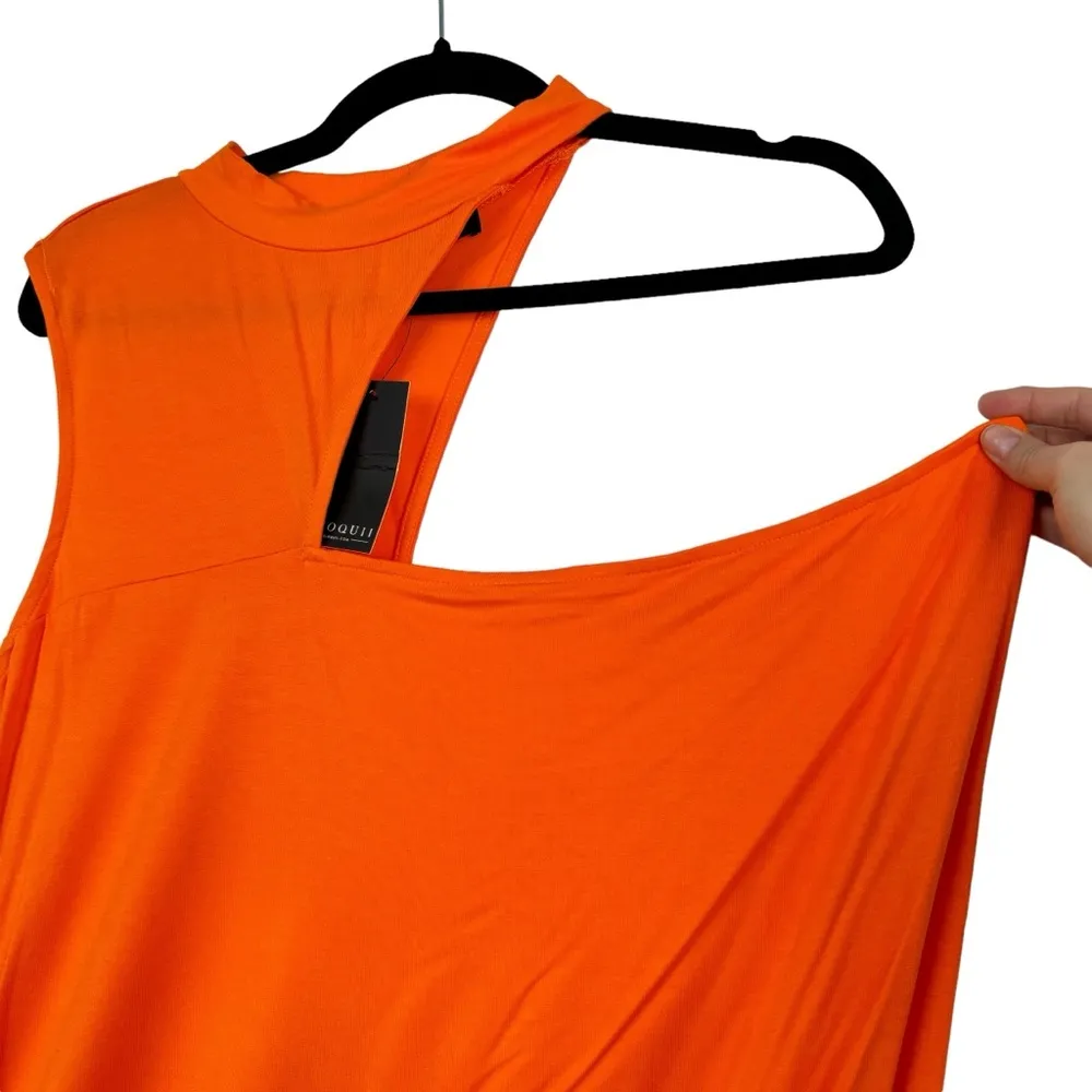 NWT ELOQUII‎ Plus Size 22/24 Sleeveless Cutout Orange T-Shirt Top Basic New - Image 4