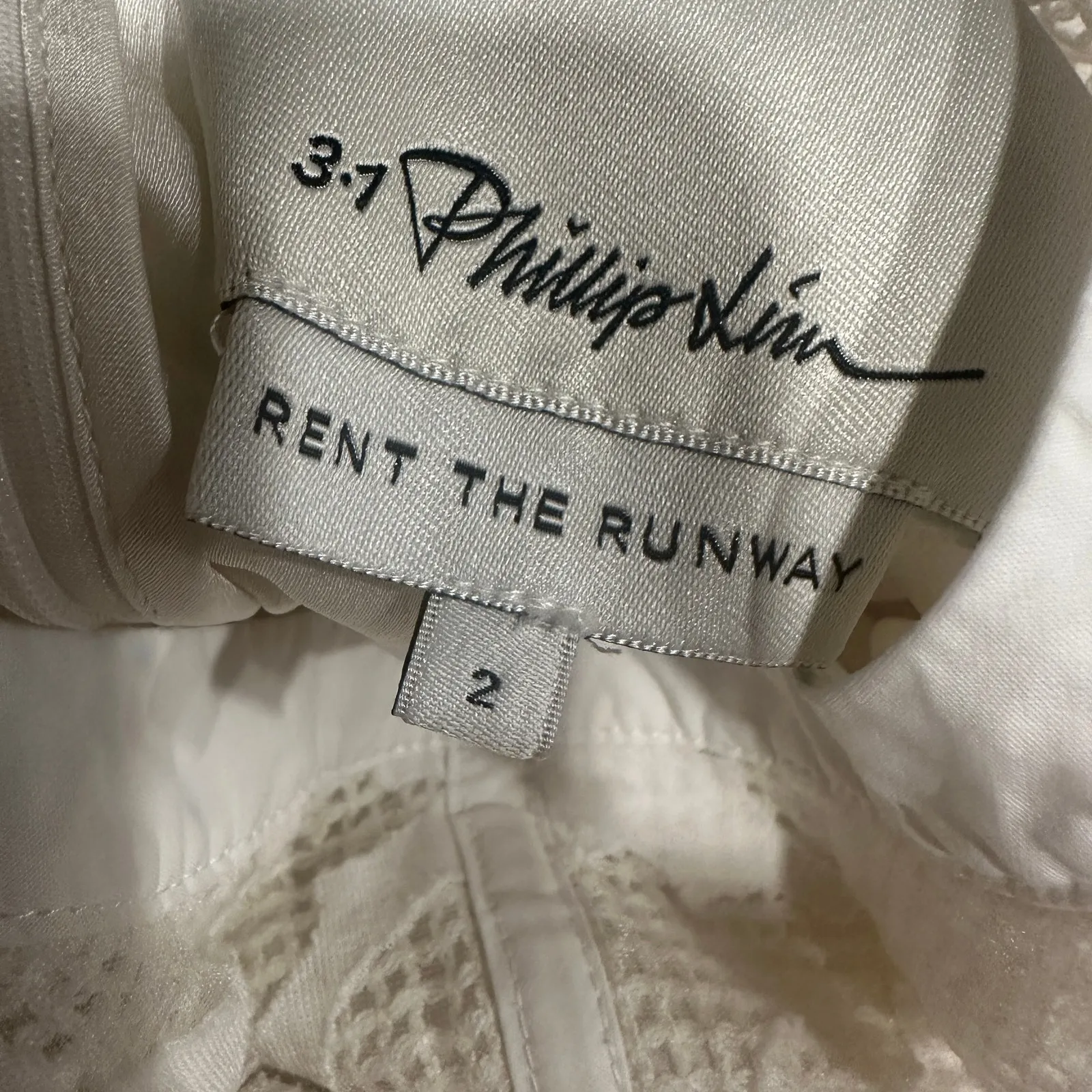 Phillip Lim White Lace Fit Flare Midi Dress SIZE 2 Romantic Modest Designer $850 - Image 11