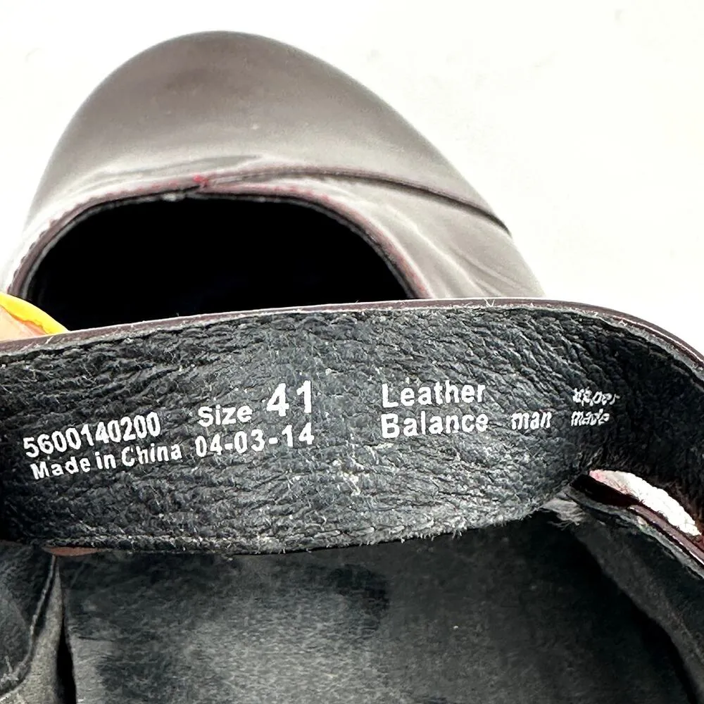 Dansko Opal Patent Mary Jane Flat Shoe Round Toe Leather Black Cherry EU41 US 10 - Image 7