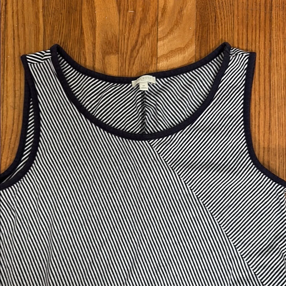 Talbots‎ Patchwork Tank Maxi dress Blue Stripes Nautical size M - Image 3