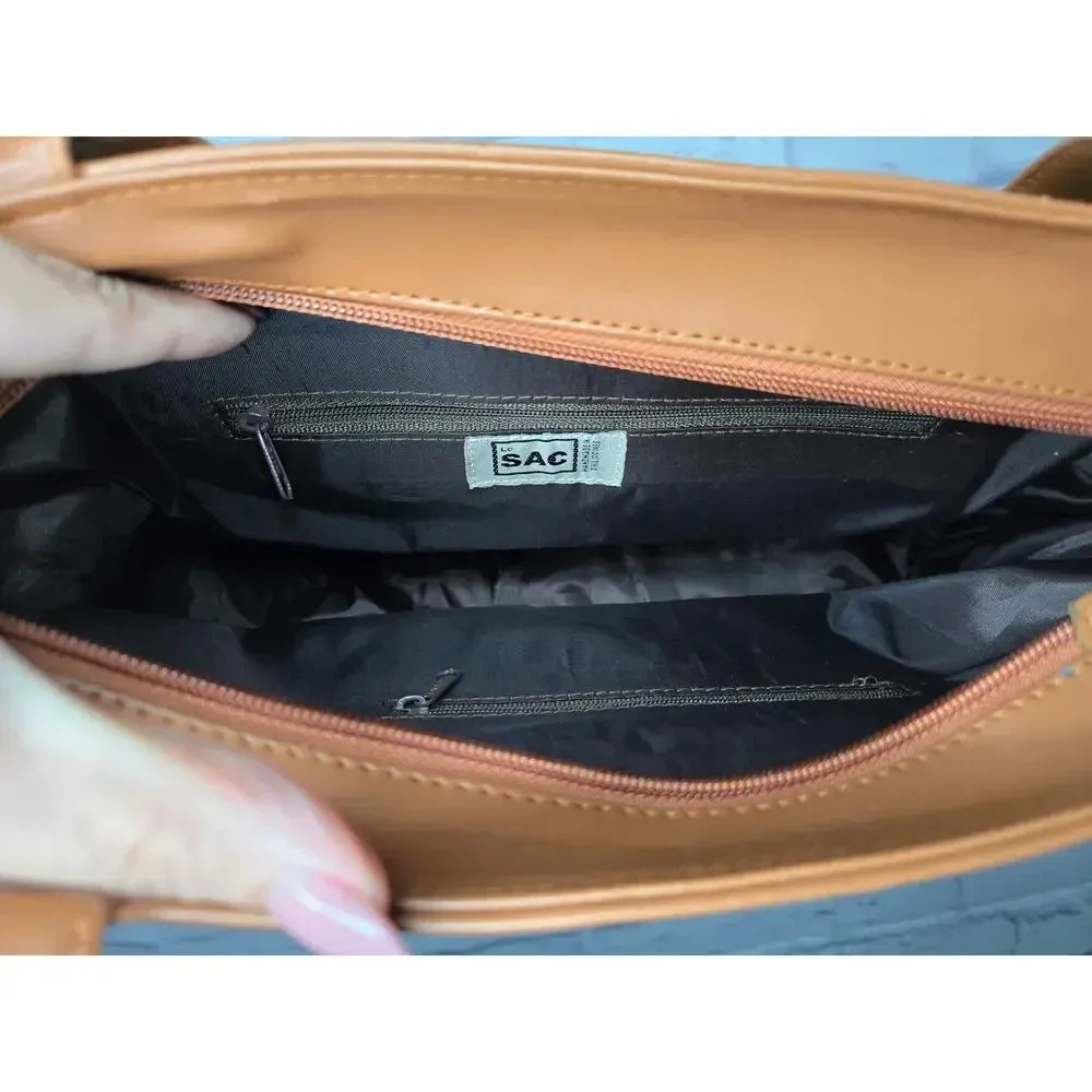 Vintage Le Sac woven retro brown shoulder bag purse. - Image 10