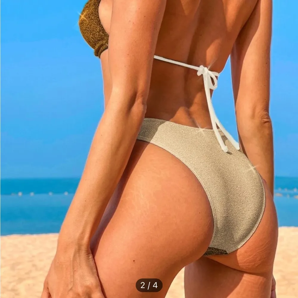 NWT Tricolor Glitter Bikini Size M - Image 7