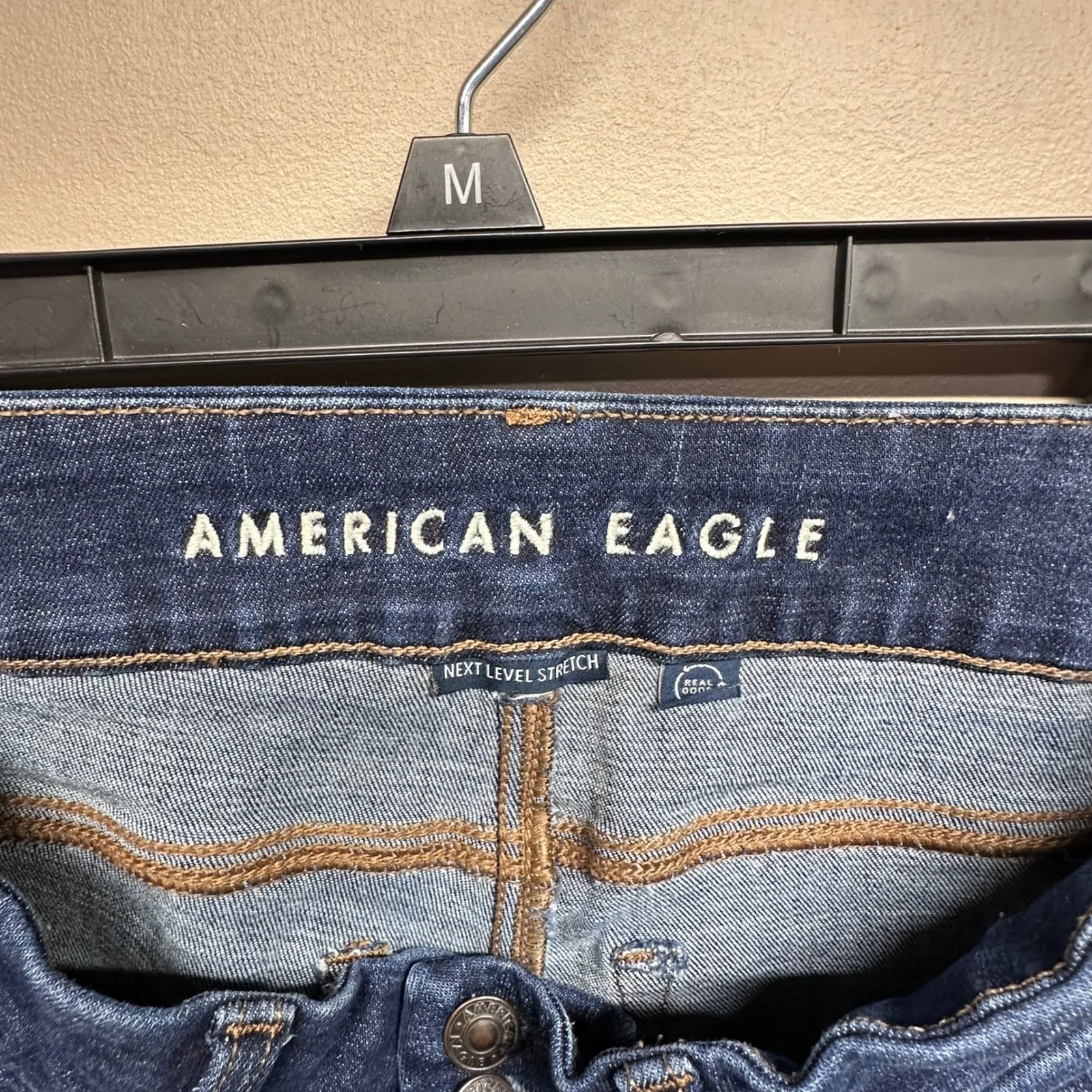 American Eagle Outfitters Womens Jeans Dark Wash Bootcut Stretch Size 4 Short - Image 5