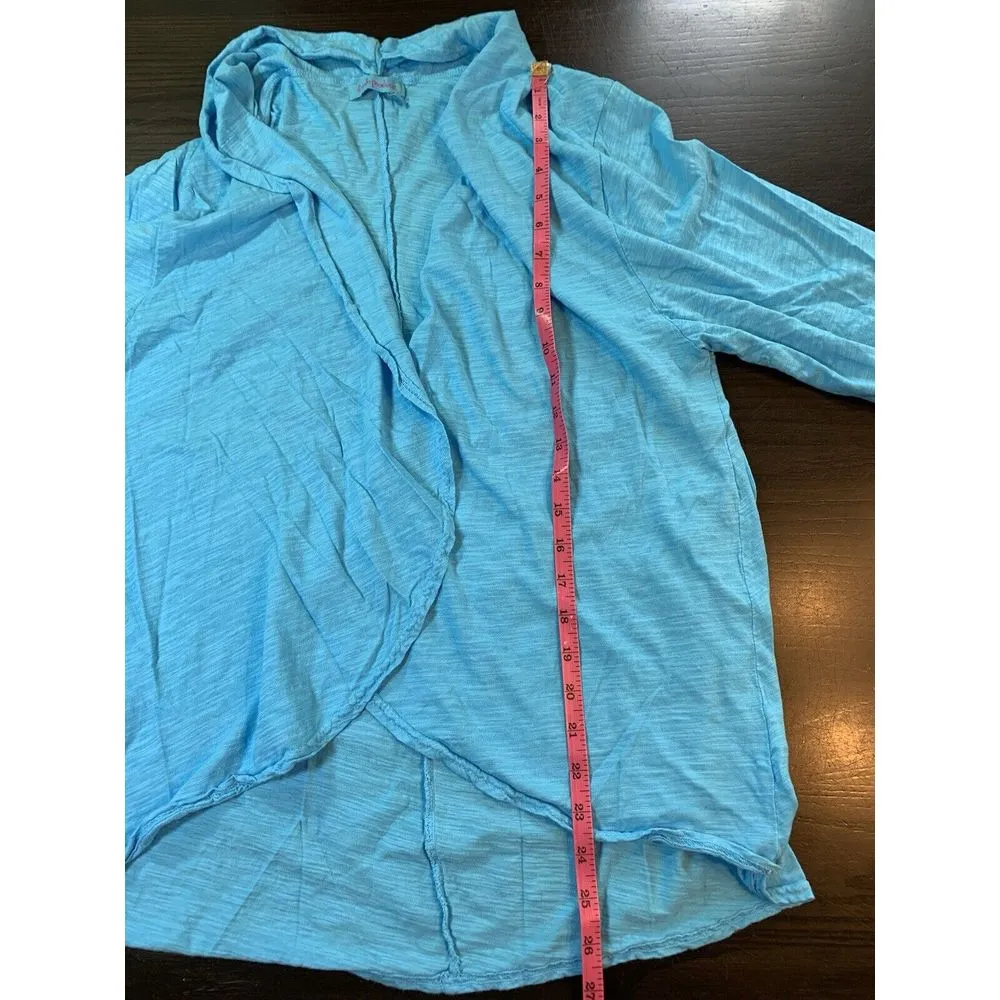 Fresh Produce Cardigan Sweater Large Beachy Coastal Grandma Lightweight Blue - Image 8