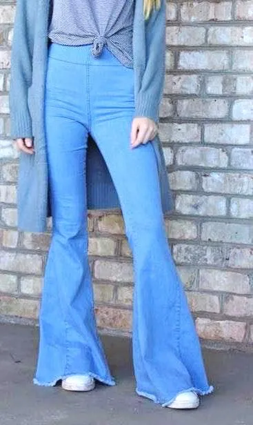 Skylar + Madison Elastic Waist Flare Jeans - Image 6