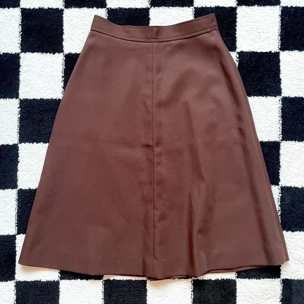 Vintage Union Made in USA Brown Skirt XS - Image 2