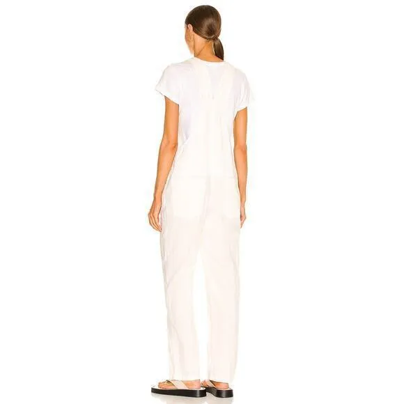 WeWoreWhat‎ Basic Overalls Jumpsuit Off White Linen Classic Blogger Favourite - Image 5