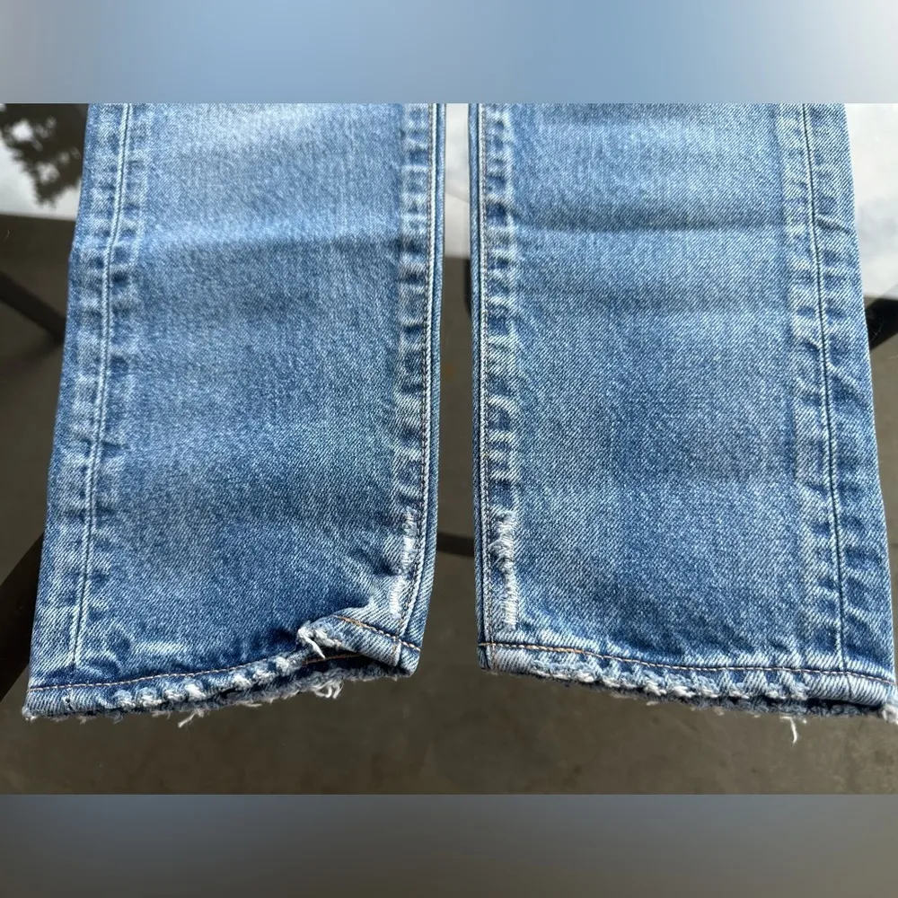 Moussy Vintage Aberdeen Tapered Distressed Denim Jeans in Blue - Image 9