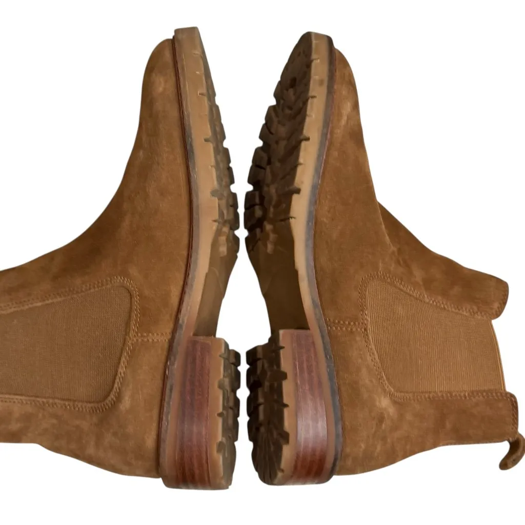 Steve Madden Leopold Chelsea Booties Womens 7.5 Chestnut Brown Suede Leather - Image 8