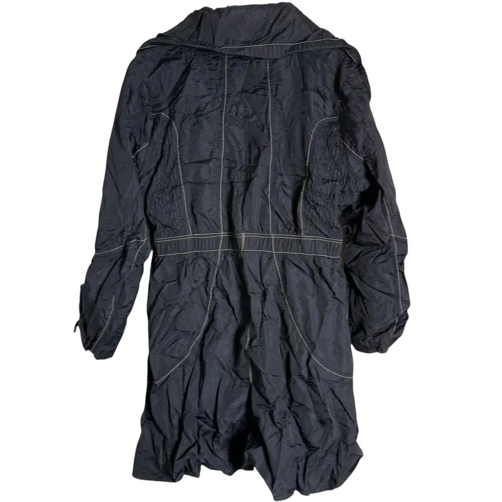 Et Dieu Crea La Femme Black Nylon Fleece Lined Coat Size 10 - Image 10