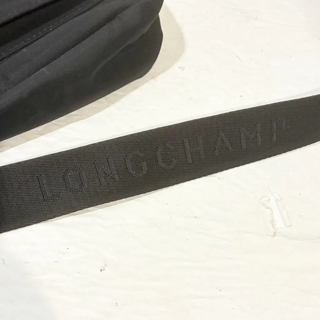 Longchamp Planetes Nylon Leather Black Crossbody - Image 5