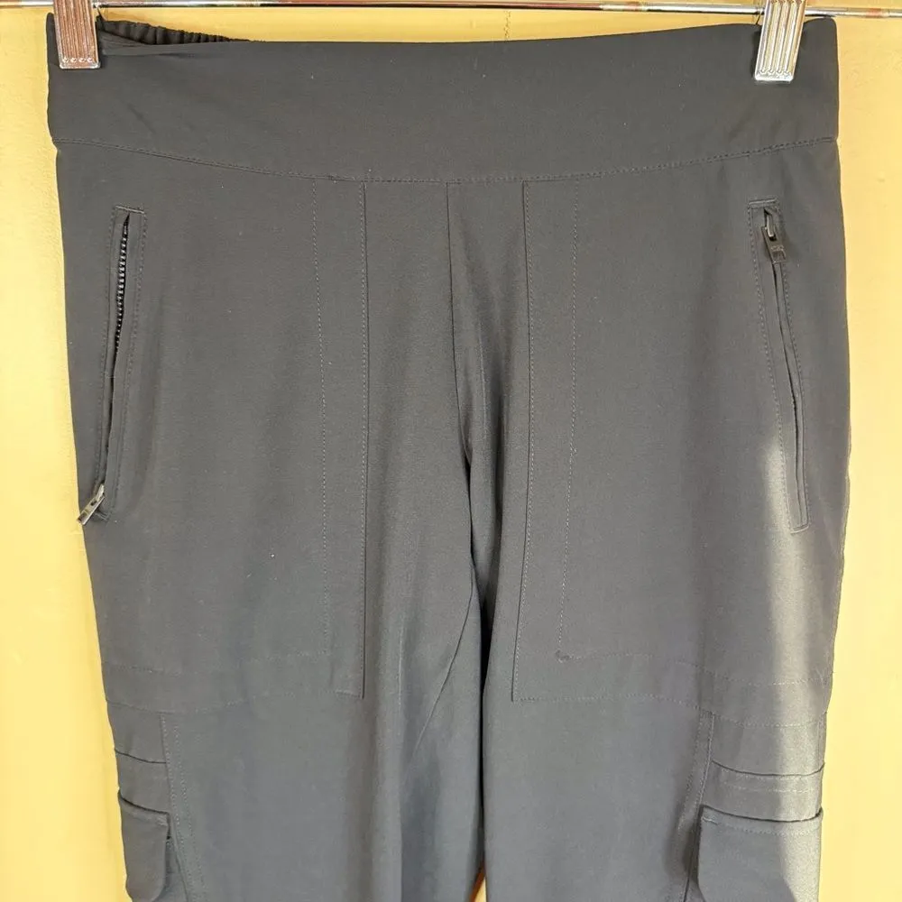 Athleta Chelsea‎ Travel Commute Cargo Black Pants Size 2 Active Street Wear - Image 2