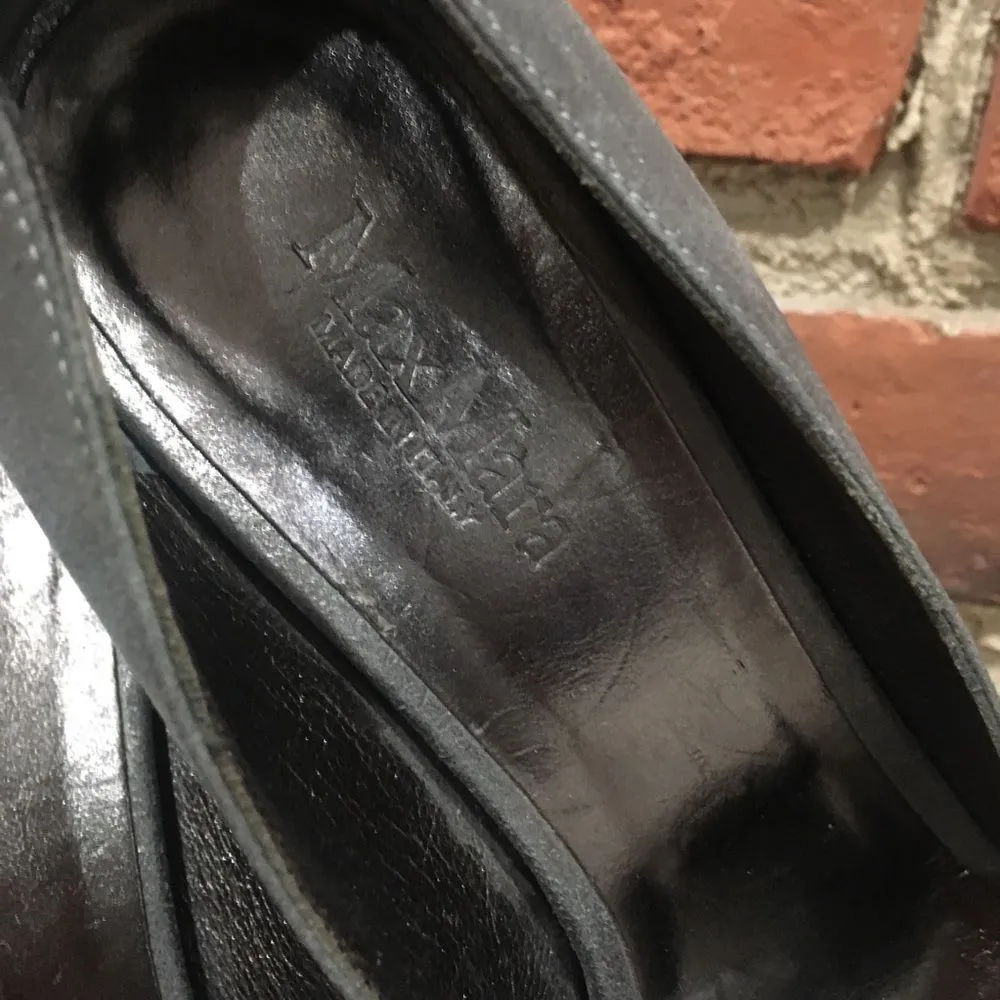 Max Mara Grey Pumps Max Mara Made in Italy Heels Sz 38 US 8 Peep Toe Pumps - Image 6