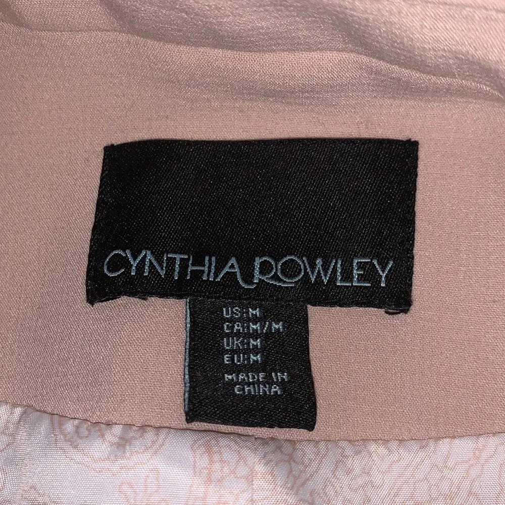 Cynthia Rowley beige pink vest button down blazer - Image 4