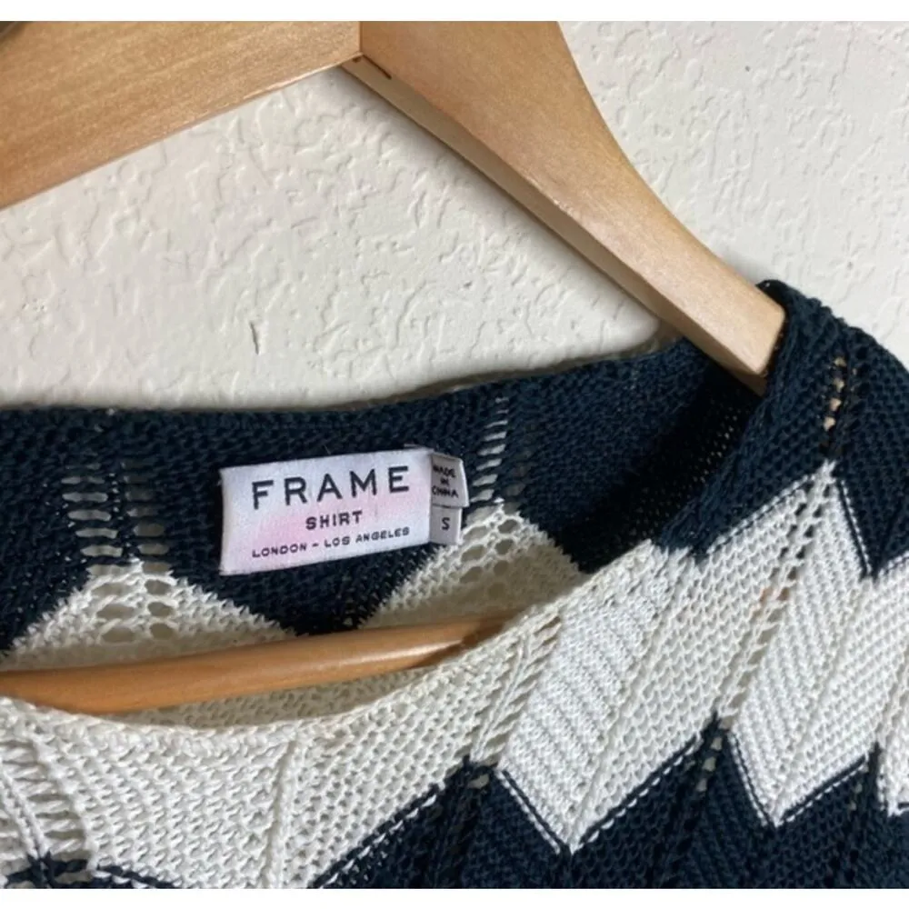 FRAME‎ Denim Le Croche Zig-Zag Sweater ( S ) - Image 4