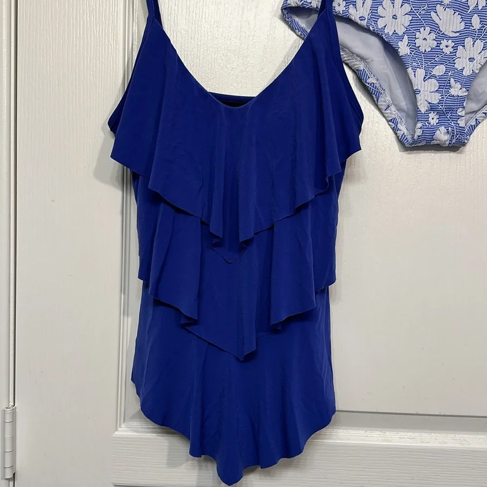 Magicsuit Rita Tankini Top & Out From Under High Rise Bottom Size Large EUC 7143 White - Image 4