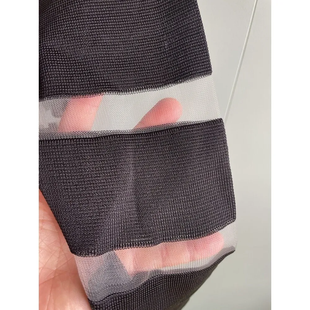 Alexander Wang X H&M Black Long Sleeve Top W/ Perforated Mesh Detailing XS - Image 4