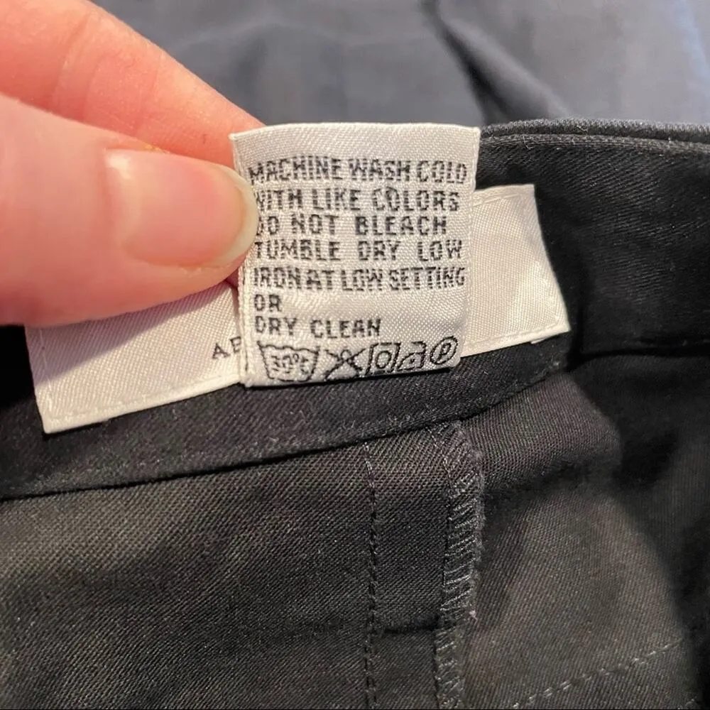 AX Armani Exchange Black Pencil Skirt Womens 0P Straight Preppy Dark Academia - Image 6