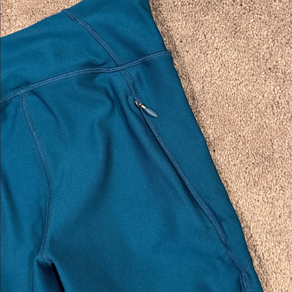 Under Armour Heat Gear Compression Teal Leggings SIZE S - Image 5