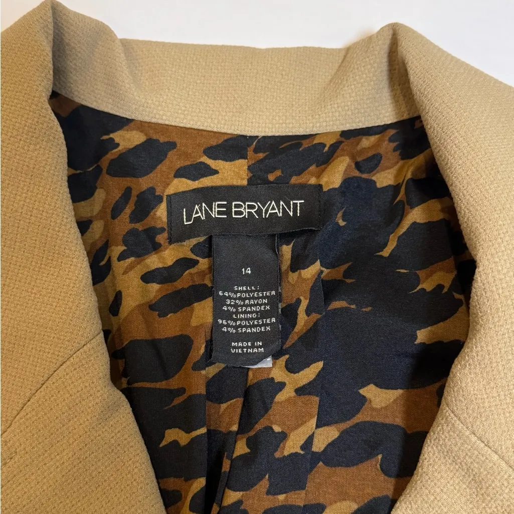 Lane Bryant Camel Double Breasted Blazer 14 Classic Workwear Officecore Classic - Image 8