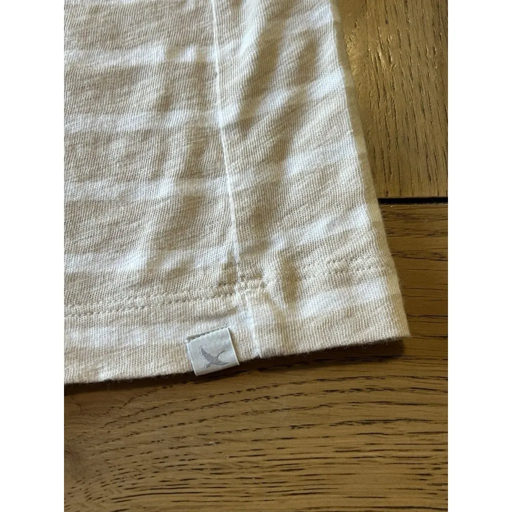 Eddie Bauer Women Scoop Neck T-Shirt Dress Cream‎ 100% Cotton Size Large Comfort - Image 7