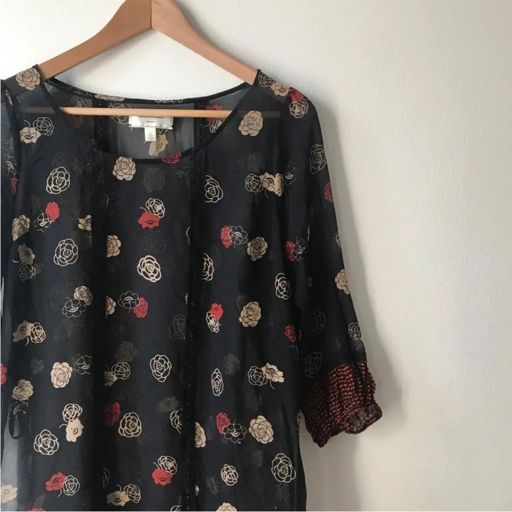 Moulinette Soeurs Anthropologie Silk Floral Dress size XS - Image 2
