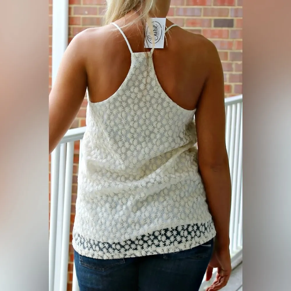 Karlie ivory Lana spaghetti strap top size S - Image 2