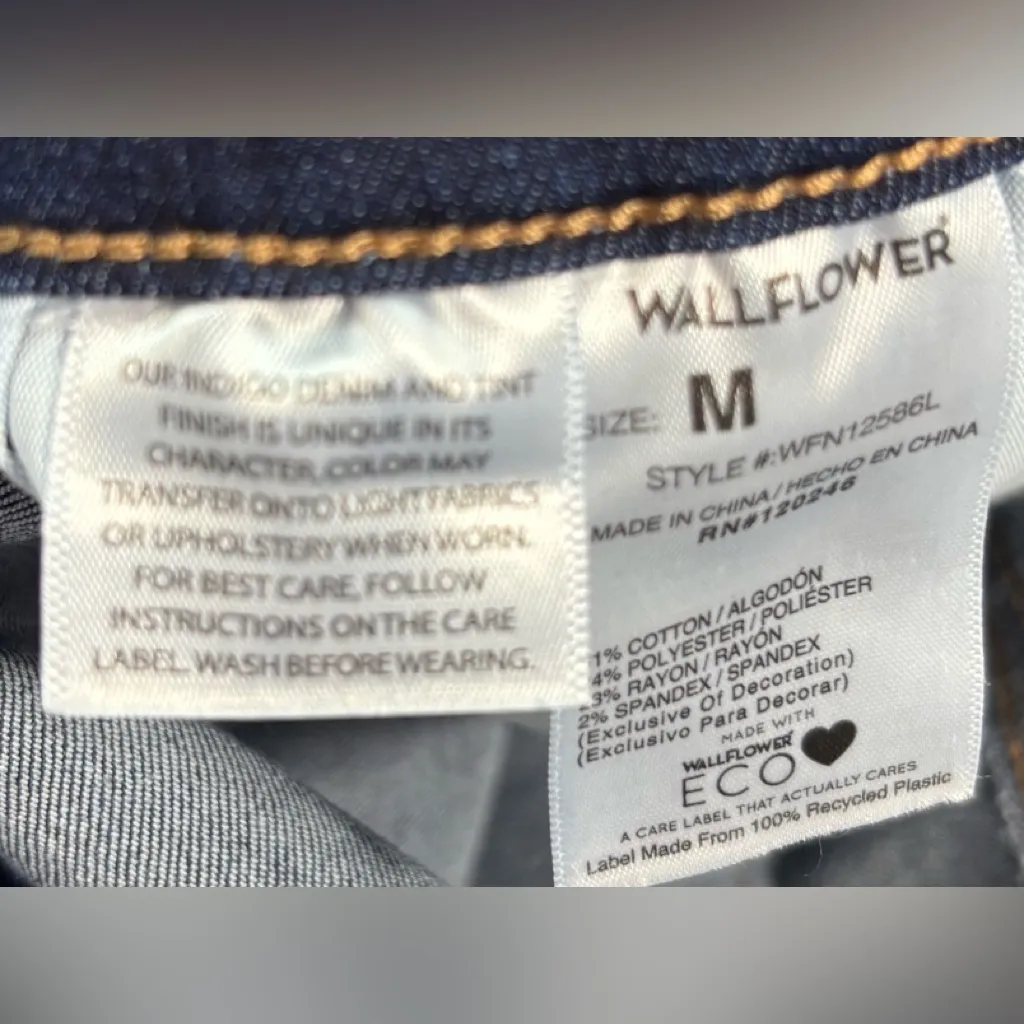 Wallflower M Blue Denim Shortalls Overalls Size 8 - Image 9