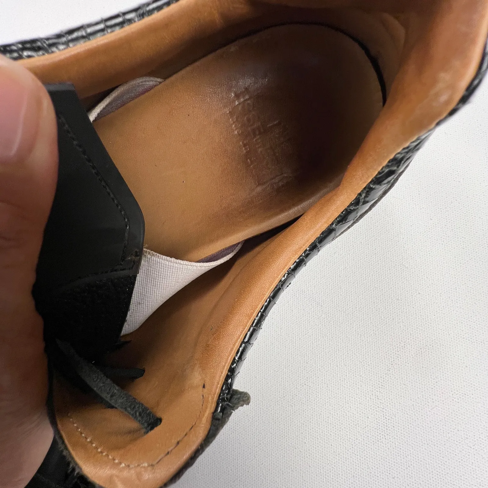 Esseutesse Fringe Leather Sneaker Rare Black on Black Italian Size 37 (US 7 - Image 12