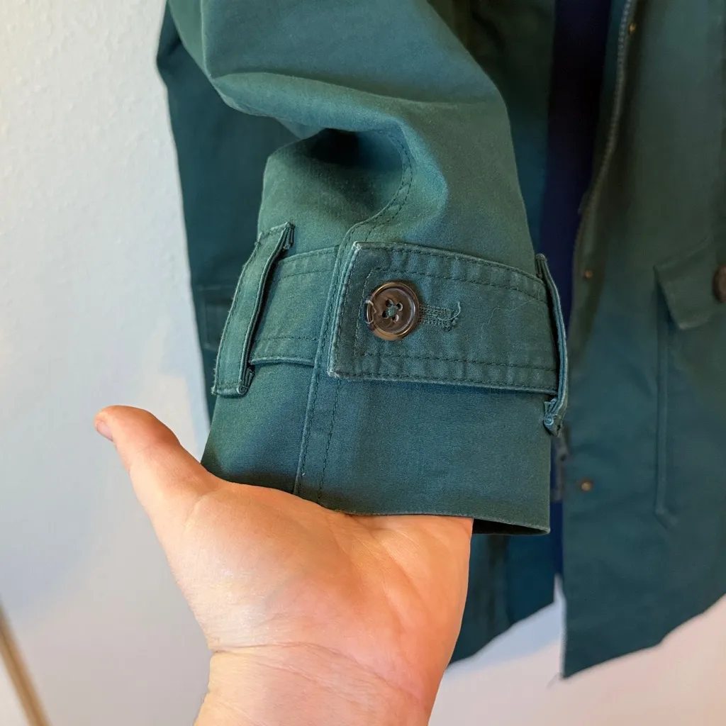 Boden Dark Teal Green Hooded Jacket Medium 8 Petite UK 12P Size 8P - Image 5