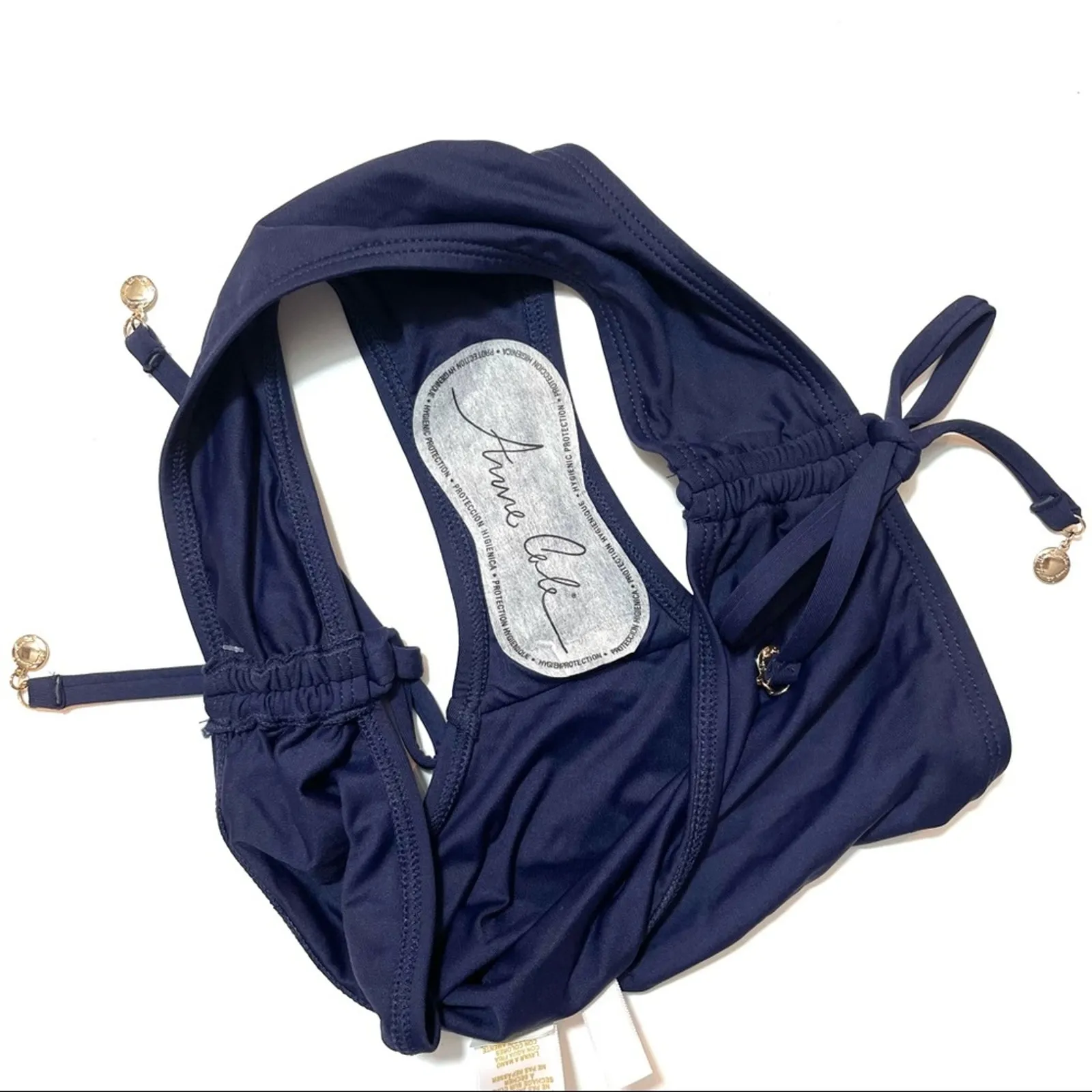 Anne Cole NAVY Ruched-Side Bikini Swim Bottom - Image 6