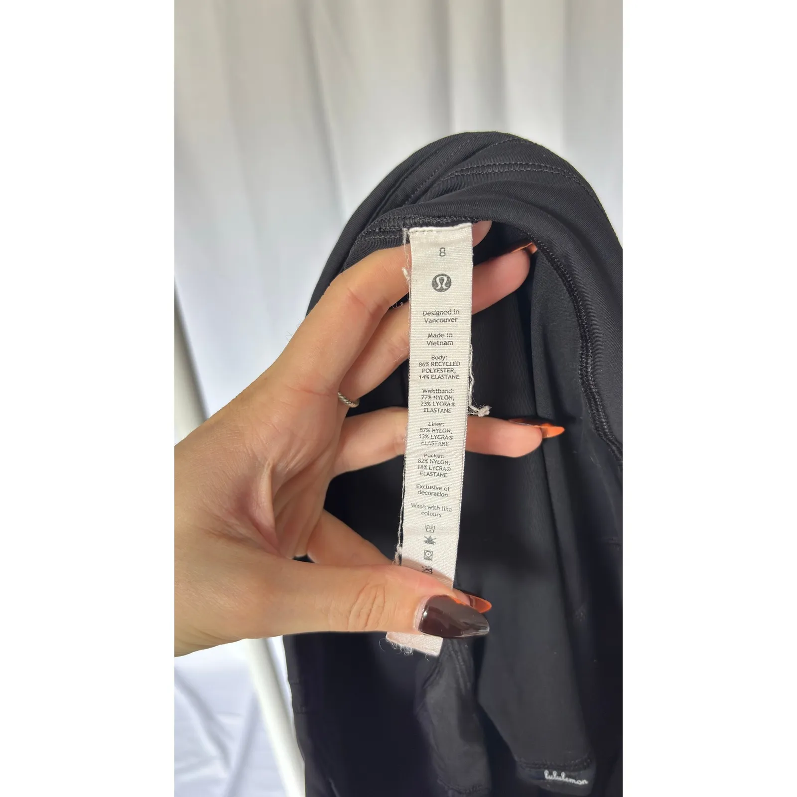 Lululemon Black Pace Rival Mid-Rise Running Tennis Skirt Athletic Workout Sz 8 - Image 9