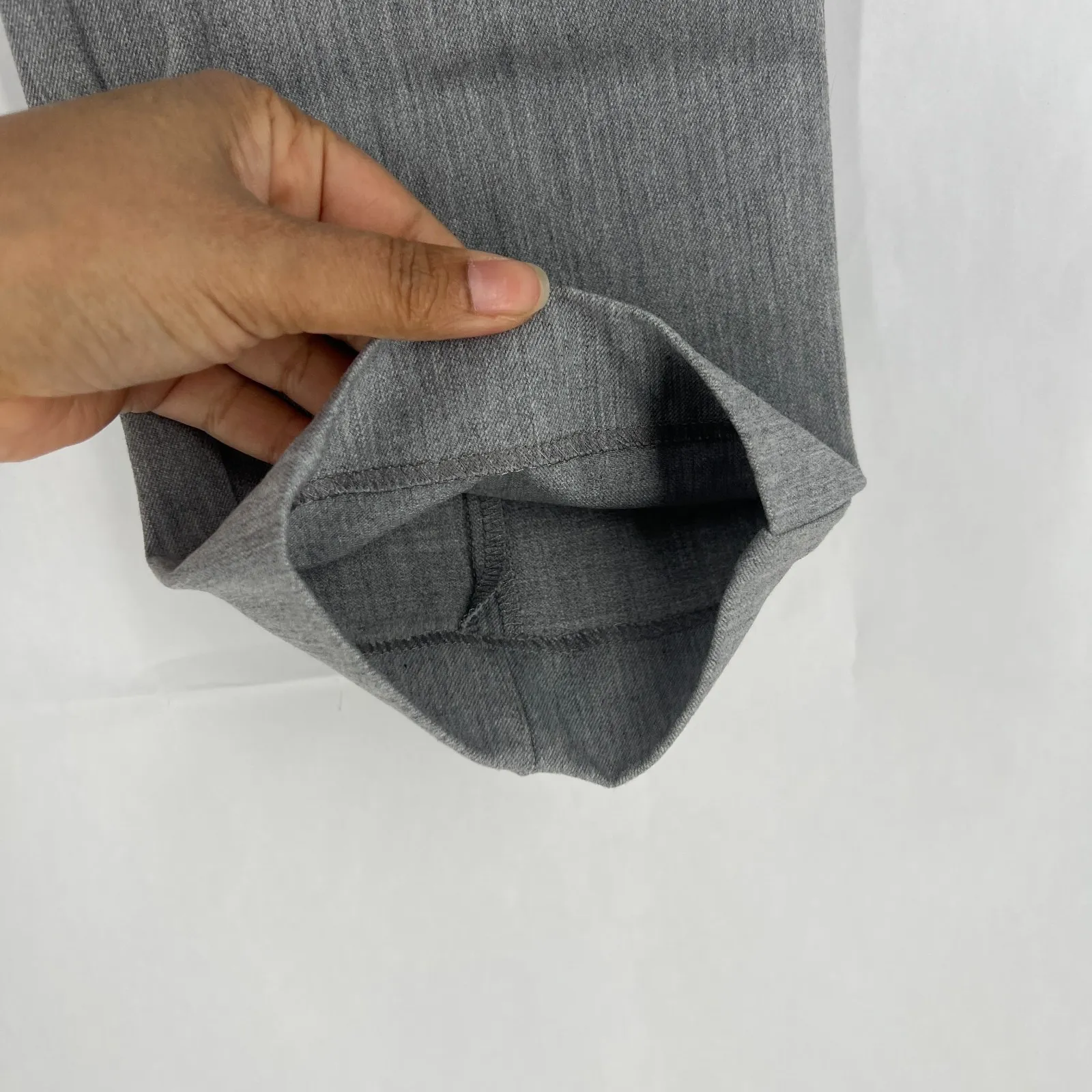 Express Columnist Ankle Pant Womens 4R Gray Stretch All Day Comfort Low Rise - Image 7