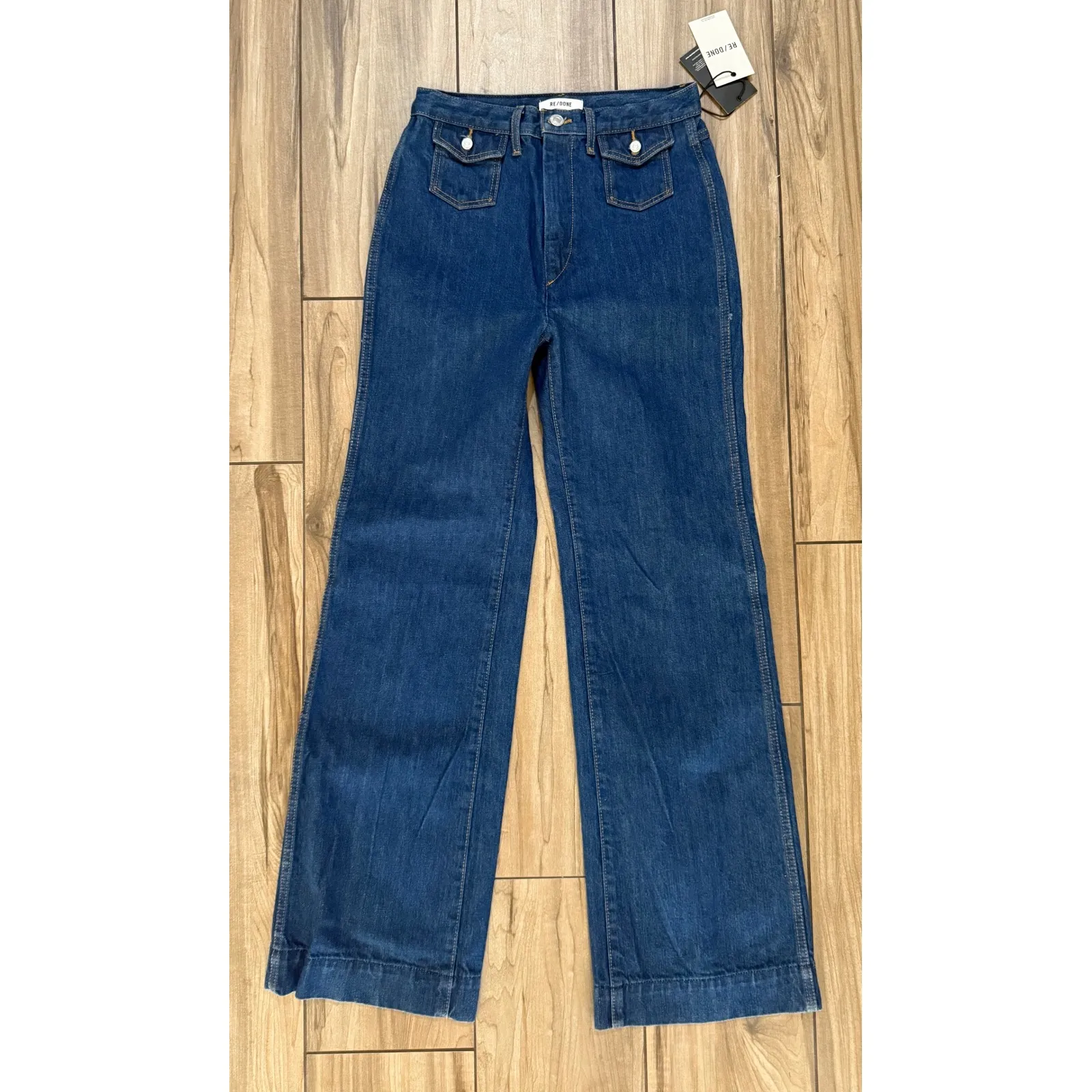 NWT RE/DONE
70’s POCKET WIDE LEG - TRUE RINSED Sz 27 $314 - Image 4