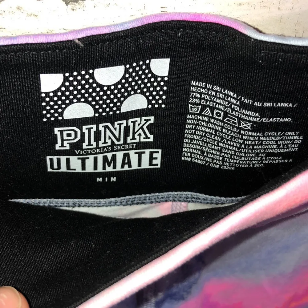 Victoria's Secret Pink Pastel Watercolor Leggings limited edition rare medium​​ - Image 5