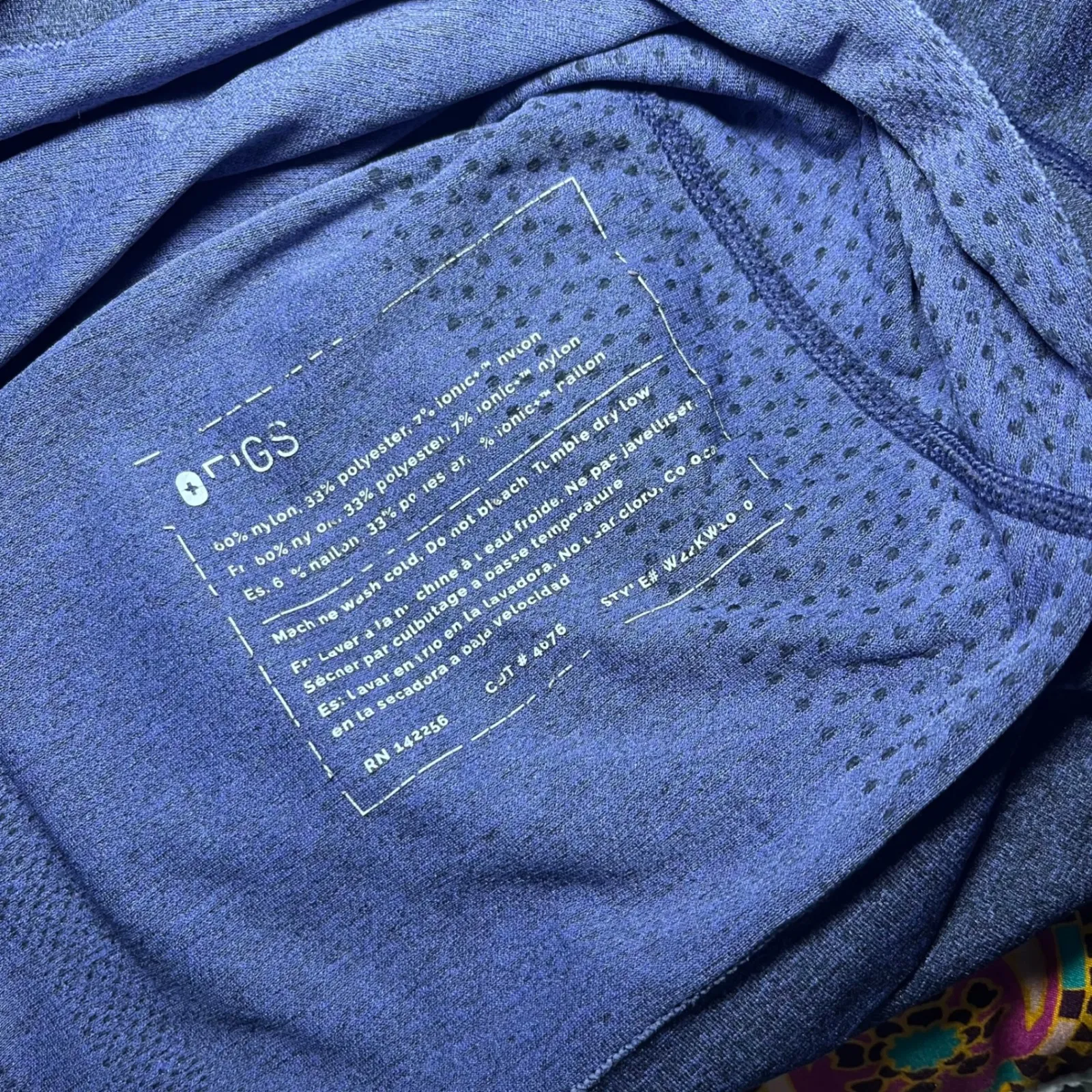 FIGS Salta Seamless Long Sleeve Base Layer Top Purple Heathered Performance XS - Image 6