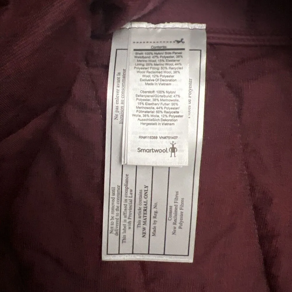 Smartwool Womens Insulated Smartloft 60 Pull-On Skirt Black Cherry Red Small New - Image 5