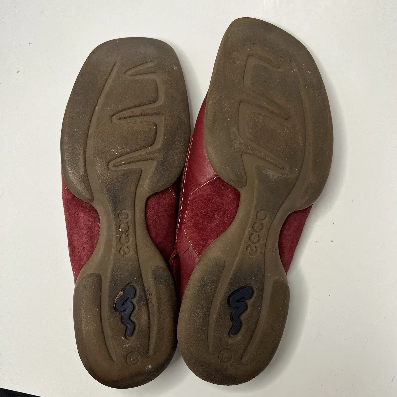 Ecco Shoe Red Maroon Leather Slingback Strap Buckle Sandal Comfort Closed Toe 6 - Image 15